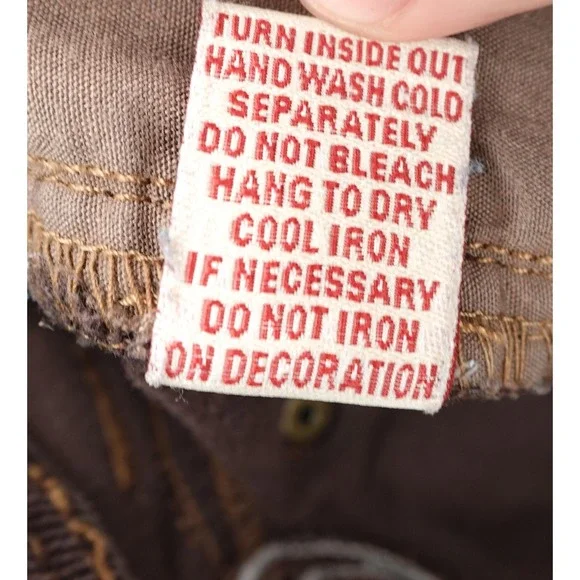 Reba Pants Womens 10 Brown Corduroy Straight Leg Embroidered Back Yoke 5 Pocket - Picture 11 of 11